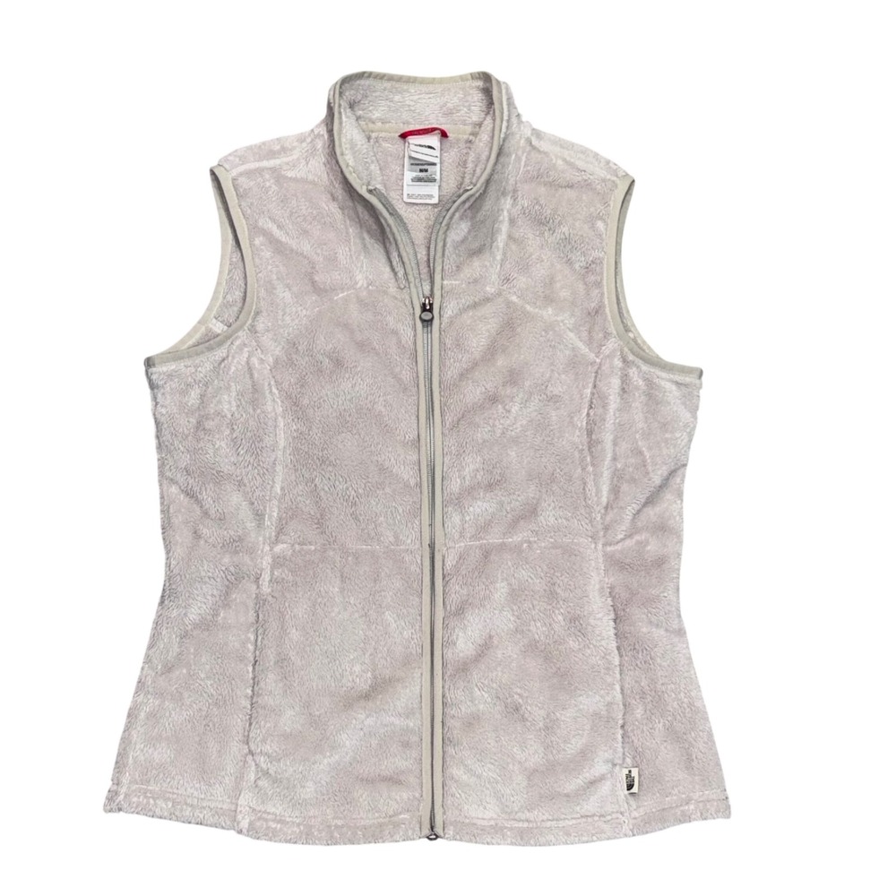 The North Face Osito Fleece Vest Womens Medium Cream Excellent Full Zip Plush